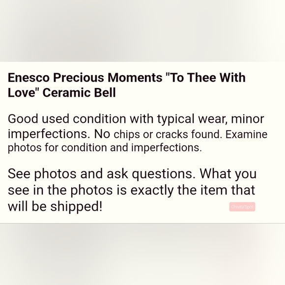 Vintage 1978 Enesco Jonathan & David Precious Moments "To Thee with Love" Bell - Picture 9 of 9